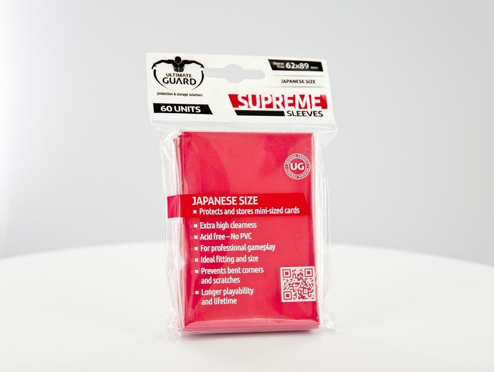 Ultimate Guard - SUPREME SLEEVES - JAPANESE SIZE -  red
