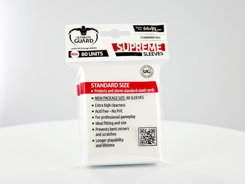 Ultimate Guard - SUPREME SLEEVES - Standard size -  white