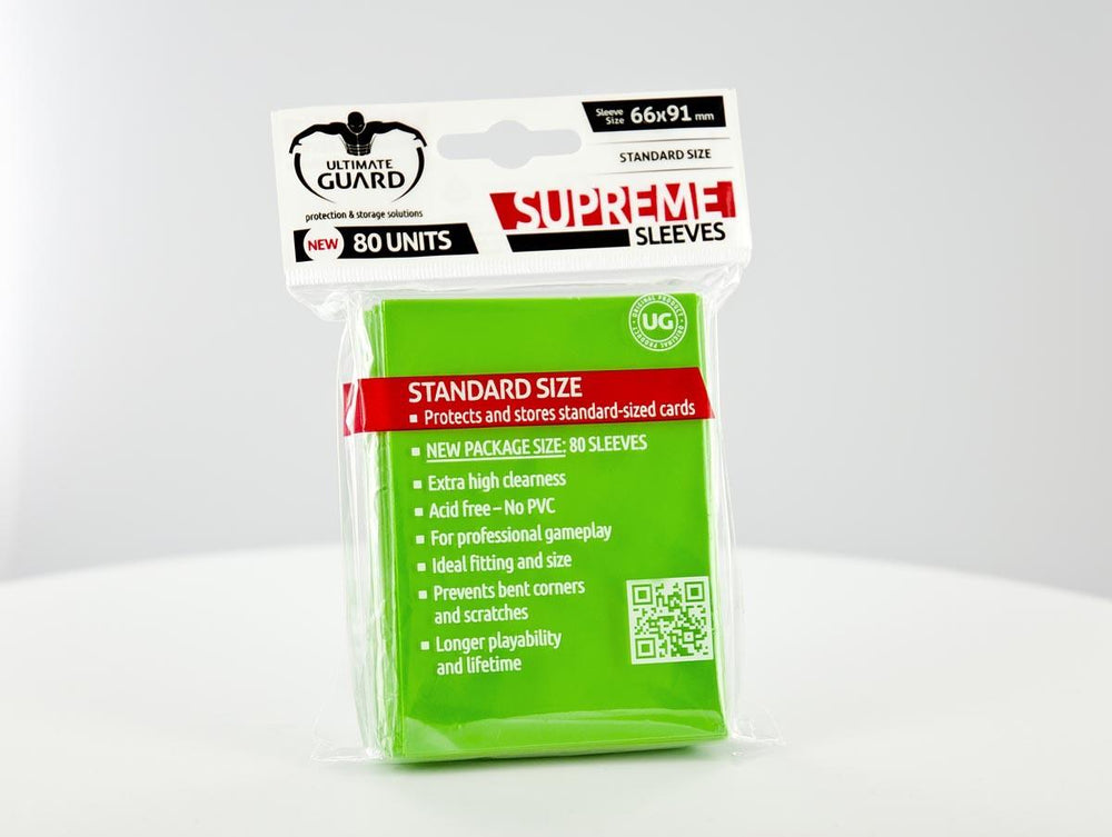 Ultimate Guard - SUPREME SLEEVES - Standard size -  light green