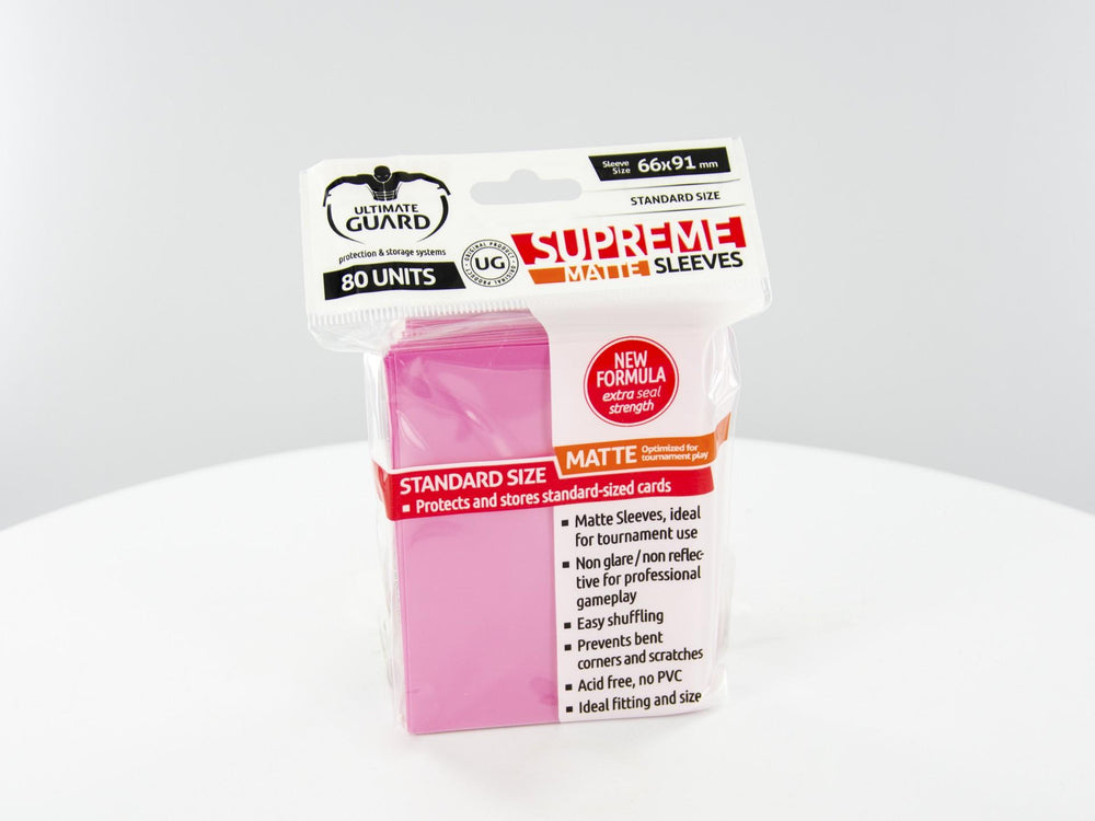 Ultimate Guard - SUPREME SLEEVES MATTE - Standard size -  pink