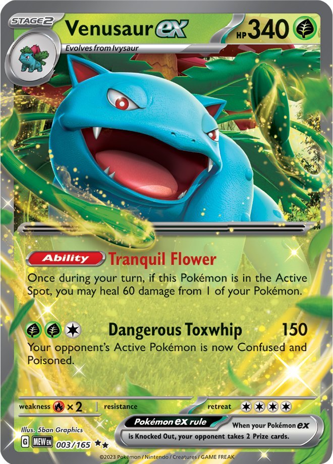 pokemon violet card list price Venusaur ex (003/165) [Scarlet & Violet 151]