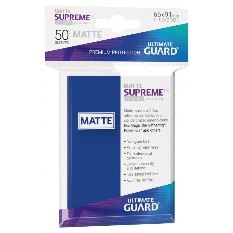 Ultimate Guard - Supreme UX Sleeves Standard Size - Matte - Blue (50)