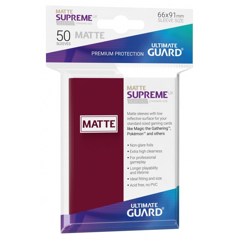 Ultimate Guard - Supreme UX Sleeves Standard Size - Matte - Bordeaux (50)