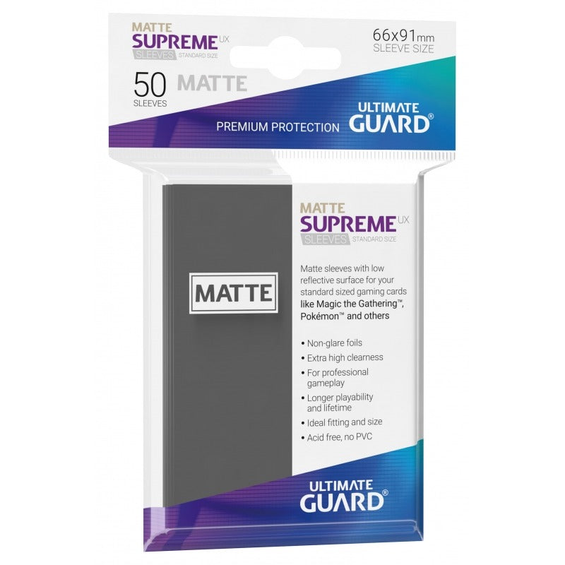 Ultimate Guard - Supreme UX Sleeves Standard Size - Matte - Dark Gray (50)