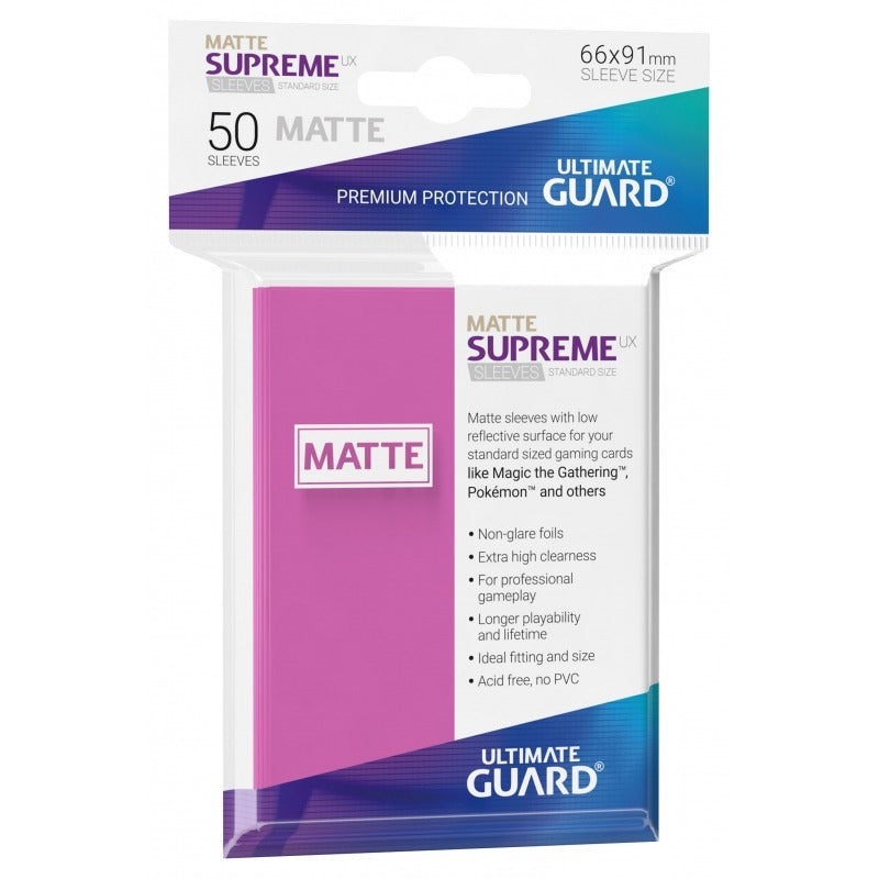 Ultimate Guard - Supreme UX Sleeves Standard Size - Matte - Pink (50)